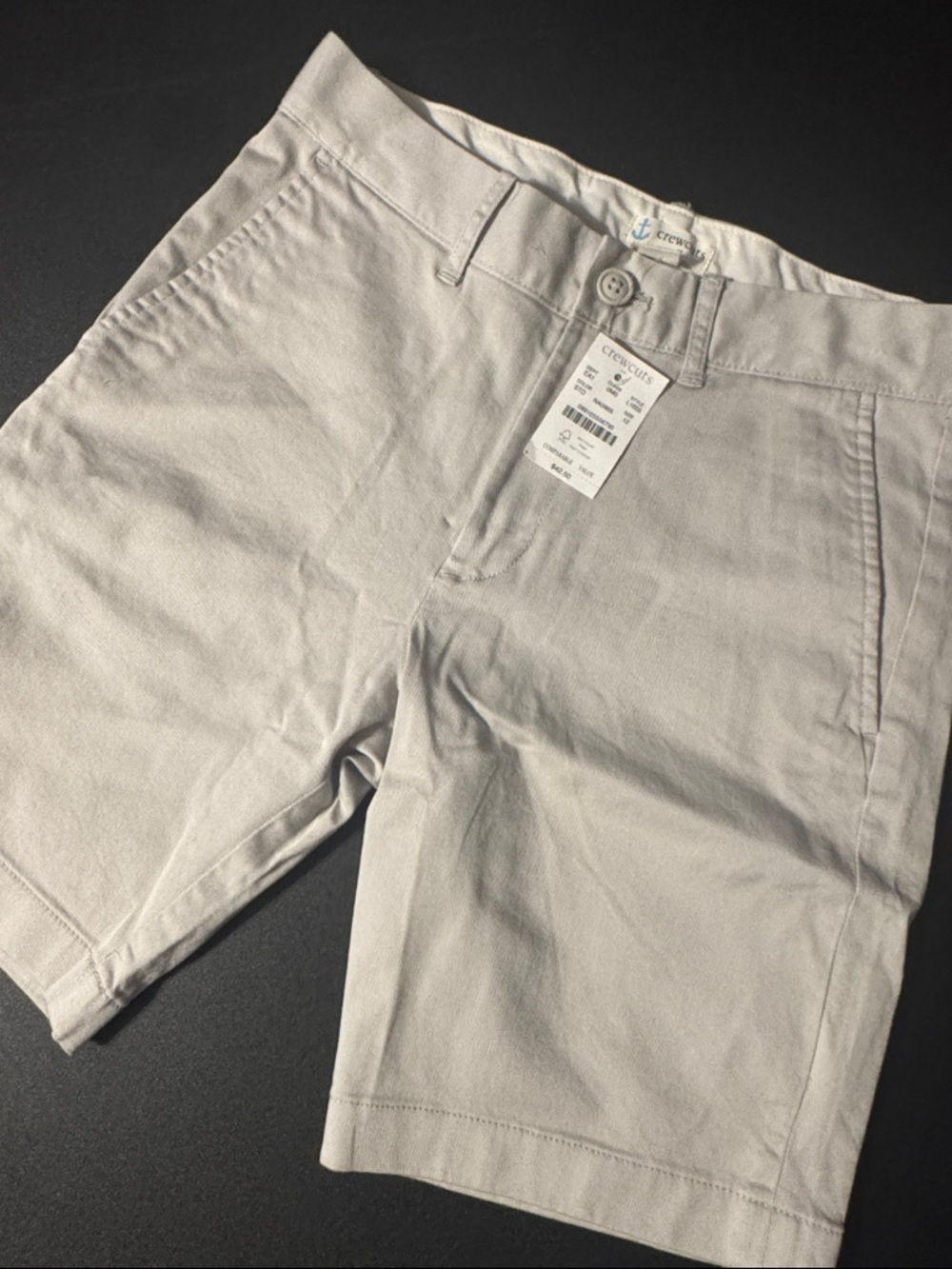 J. Crew boys Flat Front Chino Shorts in khaki